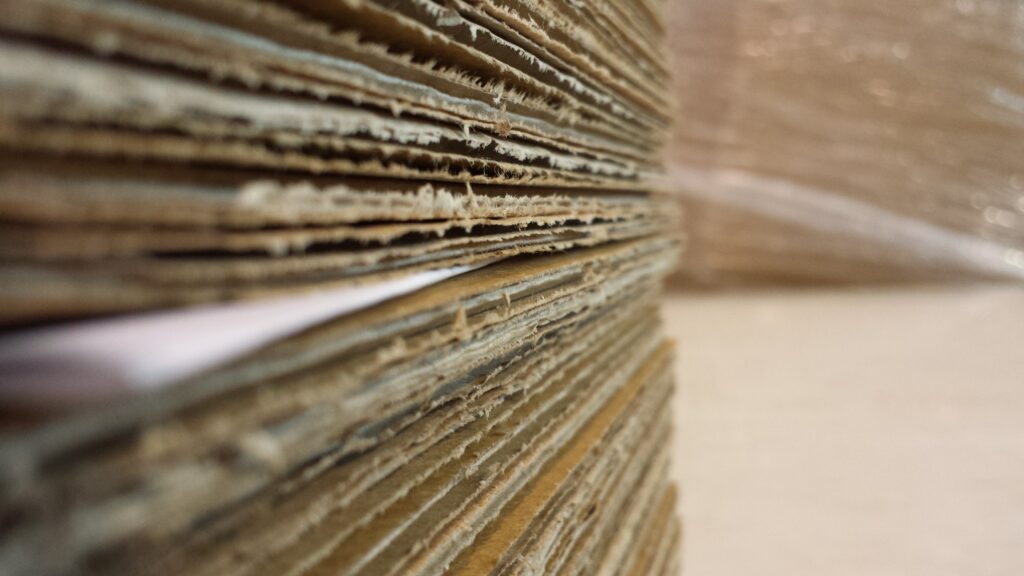 stacked paper fiber